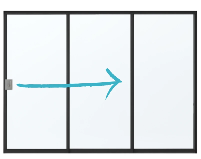 Glazen Schuifwand Zijwand Vaste Handgreep Links - 226 x 224 cm - Afbeelding 6